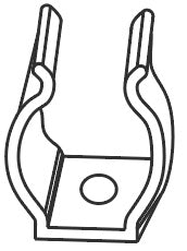 Clips de fixation pour Neon flex led 24V Top View Rond 13mm