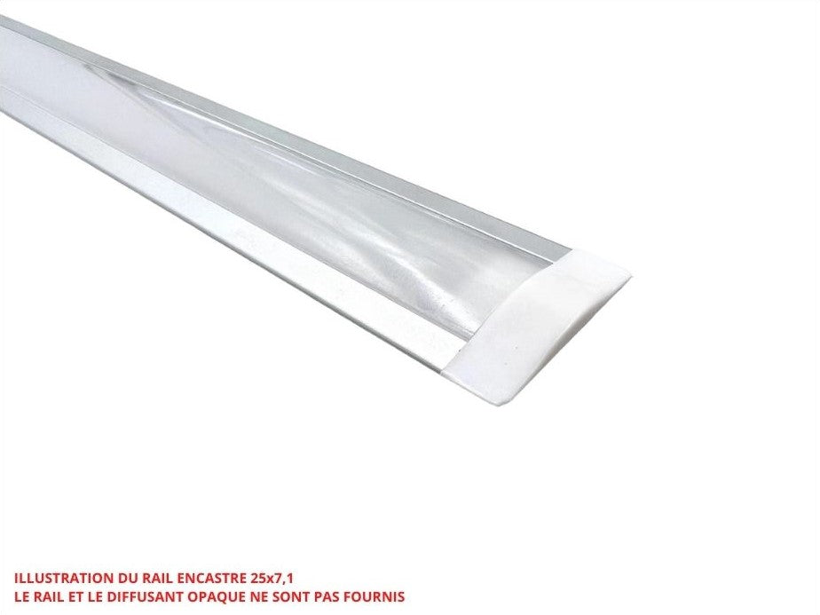 Bouchon ouvert pour rail encastré 25x7,1mm