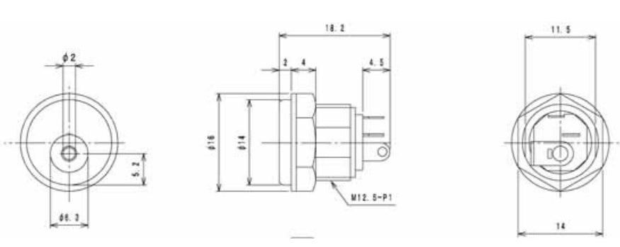 Connecteur basse tension Jack femelle