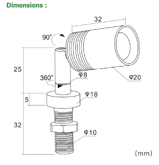 Spot bijouterie Tiny mono  - 2W